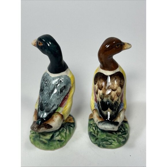 Vintage Duck Mallard Bird Salt and Pepper Shakers Ceramic Made in Japan - Picture 4 of 6